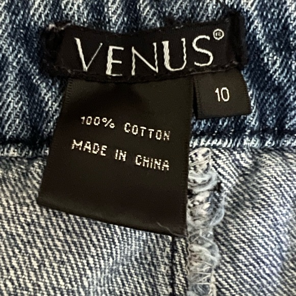 VENUS Navy Embroidered Flare Jeans - Picture 6 of 9